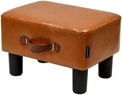H&B Luxuries Footstool Small Ottoman, PU Leather Small Ottoman Foot Rest,16.14" Extended Rectangular Footstool With Carry,Ottoman For Living Room, Bedroom, Couch,Patio,Cloakroom (Light Brown) 24 H&B Luxuries Footstool Small Ottoman, PU Leather Small Ottoman Foot Rest,16.14" Extended Rectangular Footstool With Carry,Ottoman For Living Room, Bedroom, Couch,Patio,Cloakroom (Light Brown) -Amazon Store 31PKEsvtyfL. AC