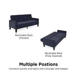 DHP Futon Couch, Paris Navy -Amazon Store 31PgP3Evy7L