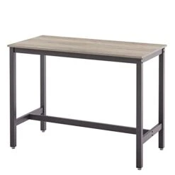 CALABASH Bar Table And Chairs Set,Industrial Counter Height Pub Table With 4 Chairs,Bar Table Set 5 Pieces Dining Table Set Home Kitchen Breakfast Table Set(Grey, Rectangular 1Table +4 Stools) -Amazon Store 31PzMYUptwL