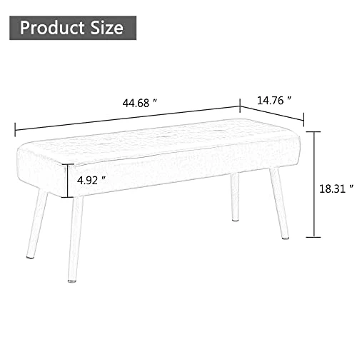 Linen Fabric Upholstered Bench With Gold Metal Legs,Shoe Changing Bench Sofa Bench Dining Chair For Bedroom Fitting Room,Store,Dining Room And Living Room (Pink) 5 Linen Fabric Upholstered Bench With Gold Metal Legs,Shoe Changing Bench Sofa Bench Dining Chair For Bedroom Fitting Room,Store,Dining Room And Living Room (Pink) - Image 3