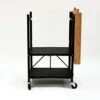 Origami Folding Kitchen Cart On Wheels | For Chefs Outdoor Coffee Wine And Food, Microwave Cart, Kitchen Island On Wheels, Rolling Cart, Kitchen Appliance & Utility Cart | Black With Wood -RBT-03 -Amazon Store 31Q7DRUu9ZL