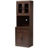 BOWERY HILL Kitchen Cabinet And Hutch In Dark Walnut