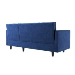 HONBAY Velvet Convertible Sectional Sofa, L Shaped Couch With Reversible Chaise For Small Apartment, Blue -Amazon Store 31QnHEH9jnL