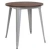 EMMA + OLIVER 30" Round Silver/Wood Metal Indoor Table -Amazon Store 31Qqxm9AAxL