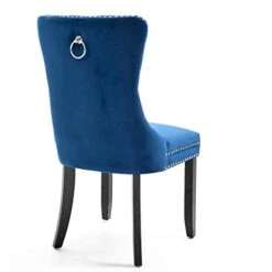 Set Of 2 Dining Chairs Modern For Dining Room Kitchen Accent Side Chair Velvet Button Tufted Padded Cushion Seat And Back (Sapphire Blue) -Amazon Store 31QzOhh0NGL