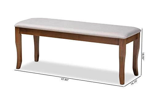 Baxton Studio Cornelie Modern And Contemporary Transitional Grey Fabric Upholstered And Walnut Brown Finished Wood Dining Bench 3 Baxton Studio Cornelie Modern And Contemporary Transitional Grey Fabric Upholstered And Walnut Brown Finished Wood Dining Bench