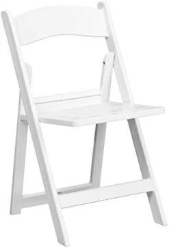 Flash Furniture 2 Pack HERCULES Series 1000 Lb. Capacity White Resin Folding Chair With Slatted Seat -Amazon Store 31R5WCMO3QL. AC