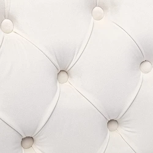 Chairus Dining Chairs Set Of 2 With Tufted High Back, Velvet Upholstered Dining Room Chairs Modern Elegant Nailhead Trim Ring Pull - Ivory 2PCS 7 Chairus Dining Chairs Set Of 2 With Tufted High Back, Velvet Upholstered Dining Room Chairs Modern Elegant Nailhead Trim Ring Pull - Ivory 2PCS - Image 5