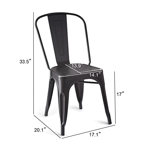 Amazon Basics 33DC01S4-BK Chair, Black, 20.1"D X 17.1"W X 33.5"H 5 Amazon Basics 33DC01S4-BK Chair, Black, 20.1"D X 17.1"W X 33.5"H - Image 3