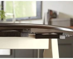 Signature Design By Ashley Woodanville Cottage 40" Round Drop Leaf Dining Table, Cream & Brown -Amazon Store 31RUuMAl4KL