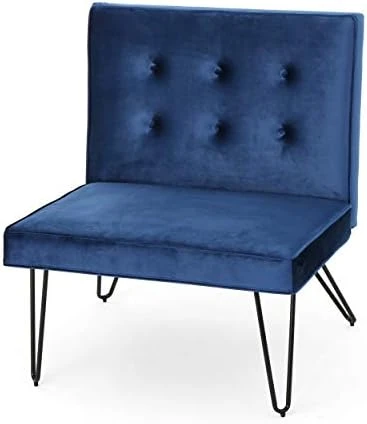 Christopher Knight Home Darrow Velvet Modern Armless Chair, Berry 9 Christopher Knight Home Darrow Velvet Modern Armless Chair, Berry - Image 8