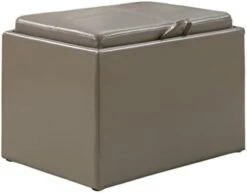 Convenience Concepts Designs4Comfort Accent Storage Ottoman With Reversible Tray, Espresso Faux Leather 22.75 X 15.75 X 16 24 Convenience Concepts Designs4Comfort Accent Storage Ottoman With Reversible Tray, Espresso Faux Leather 22.75 X 15.75 X 16 -Amazon Store 31Rgb0BfaeL. AC