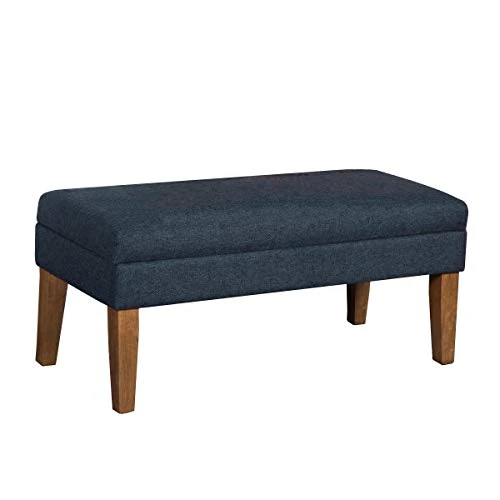 Homepop Home Decor | Upholstered Decorative Storage Ottoman Bench | Ottoman Bench With Storage For Living Room & Bedroom | Decorative Home Furniture, Navy Large 3 Homepop Home Decor | Upholstered Decorative Storage Ottoman Bench | Ottoman Bench With Storage For Living Room & Bedroom | Decorative Home Furniture, Navy Large