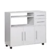 Temahome Marius Low Microwave Carts, White -Amazon Store 31RwLgcrSFL