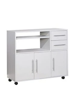 Temahome Marius Low Microwave Carts, White