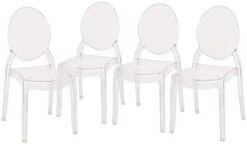 Flash Furniture Ghost Side Chair In Transparent Crystal & Hard Silver Tufted Vinyl Chiavari Chair Cushion 11 Flash Furniture Ghost Side Chair In Transparent Crystal & Hard Silver Tufted Vinyl Chiavari Chair Cushion -Amazon Store 31Ry0raFhLL. AC