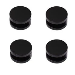 Brandname Carrittons Mirror Clip Zinc Alloy Mirror Holder Clips For Glass Mirror Dresser Bathroom Mirrors Supporting Sheet Glass Clips Clamps Holder Home Hardware Accessories 4 Pieces (Black)
