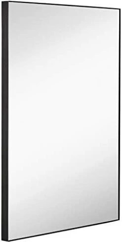 Hamilton Hills 24x36 Inch Black Brushed Metal Framed Vanity Mirrors For Wall | Rectangular Square Corner Glass Panel Wall Mirror | Deep Set Design Bathroom Vanity Mirror Hangs Horizontal Or Vertical 23 Hamilton Hills 24x36 Inch Black Brushed Metal Framed Vanity Mirrors For Wall | Rectangular Square Corner Glass Panel Wall Mirror | Deep Set Design Bathroom Vanity Mirror Hangs Horizontal Or Vertical -Amazon Store 31SUXbMR25L. AC