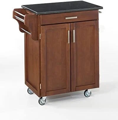 Homestyles Cuisine Kitchen Cart, Off White, Granite Top 11 Homestyles Cuisine Kitchen Cart, Off White, Granite Top - Image 9