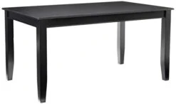 East West Furniture Modern DUT-BLK-T Wooden Dining Table Rectangular Tabletop And 60 X 36 X 30-Black Finish, 36-Inch By 60-Inch