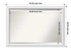 Amanti Art Vanity Wood Framed Bathroom Mirror, Glass Size 36x24, Blanco White -Amazon Store 31SxCzy7nDL
