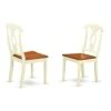 East West Furniture KEC-WHI-W Dining Chairs, Wood Seat -Amazon Store 31T4xc6Xp0L