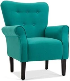 BELLEZE Modern Accent Chair Armchair For Living Room Or Bedroom With Wooden Legs, High Back Rest, Padded Armrest, And Comfortable Cushioned Seat - Allston (Pink) -Amazon Store 31TCe455SrL. AC