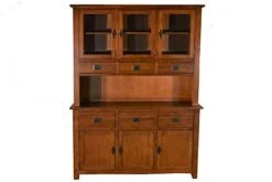 Crafters And Weavers Mission Quarter Sawn Oak China Cabinet, Hutch