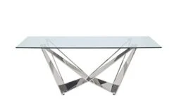 Acme Furniture Dekel Dining Table, Clear Glass & Stainless Steel 8 Acme Furniture Dekel Dining Table, Clear Glass & Stainless Steel -Amazon Store 31UDaf10P0L