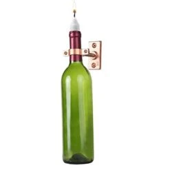 Lily's Home Bar Wall Mount Single Wine Bottle Display Holder, Industrial Design With Mounting Hardware, Works With Wine Or Liquor Bottles, Copper Finish (4-1/2” X 1-3/8” X 2-3/4”) -Amazon Store 31UJeh32xLL