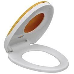VidaXL White & Yellow Soft-Close Toilet Seat Adults/Children -Amazon Store 31UR2MTghlL