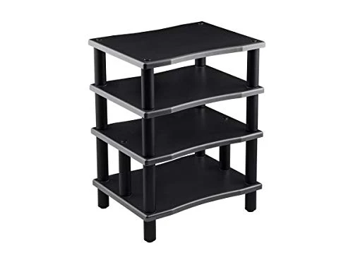 Monolith 4 Tier Audio Stand XL - Black, Open Air Design, Each Shelf Supports Up To 75 Lbs, Perfect Way To Organize AV Components 4 Monolith 4 Tier Audio Stand XL - Black, Open Air Design, Each Shelf Supports Up To 75 Lbs, Perfect Way To Organize AV Components - Image 2