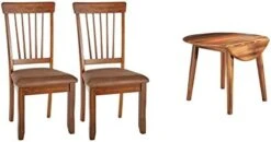 Signature Design By Ashley Berringer Rustic Dining Chair With Cushions, 2 Count, Brown -Amazon Store 31UXYcPx6AL. AC 1