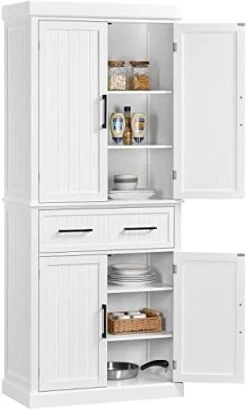 Yaheetech Kitchen Pantry Storage Cabinet With Doors And Adjustable Shelves, Freestanding Pantry Cabinets With Drawer, Modern Farmhouse Pantry Cupboard For Kitchen, Dinning Room, Living Room, White 13 Yaheetech Kitchen Pantry Storage Cabinet With Doors And Adjustable Shelves, Freestanding Pantry Cabinets With Drawer, Modern Farmhouse Pantry Cupboard For Kitchen, Dinning Room, Living Room, White -Amazon Store 31V2v omAAL. AC