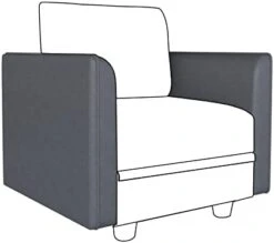 LLappuil Modular Sofa Middle Module With Storage For Customizable Sectional Sofa, Couch Accent Armless Chair, Modern Faux Leather Fabric (Dark Grey) -Amazon Store 31VPCZiTtjL. AC