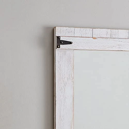 FirsTime & Co. Cottage Door Wall Mirror, 32"H X 24"W, Rustic White 7 FirsTime & Co. Cottage Door Wall Mirror, 32"H X 24"W, Rustic White - Image 5