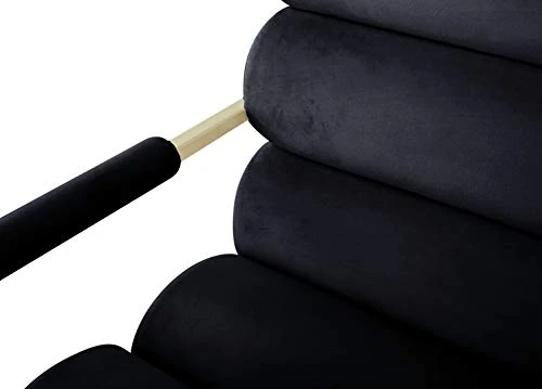 Morden Fort Italian Light Luxury Lounge Chair, Contemporary Velvet Upholstered Lounge Armchair With Bright-Colored Cushions, For Living Room, Bedroom, Dinning, Office, Black 7 Morden Fort Italian Light Luxury Lounge Chair, Contemporary Velvet Upholstered Lounge Armchair With Bright-Colored Cushions, For Living Room, Bedroom, Dinning, Office, Black - Image 5