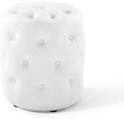 Modway Amour Tufted Vegan Leather Square Upholstered Ottoman In White -Amazon Store 31VldismguL. AC