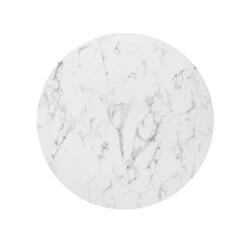 Modway Lippa 36" Mid-Century Dining Table With Round Artificial Marble Top In Gold White -Amazon Store 31VmSdaDeDL