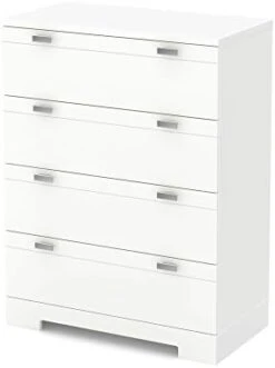South Shore Reevo 4-Drawer Chest, Pure White -Amazon Store 31VsOzerOL. AC