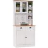 Ivinta Pantry Storage Kitchen Cabinet, Tall Hutch Cabinet With Doors And Shelves, White Buffet Cabinet For Kitchen, Accent Cabinet With 2 Drawers And Wine Rack, Modern Freestanding Kitchen Cabinet 2 Ivinta Pantry Storage Kitchen Cabinet, Tall Hutch Cabinet With Doors And Shelves, White Buffet Cabinet For Kitchen, Accent Cabinet With 2 Drawers And Wine Rack, Modern Freestanding Kitchen Cabinet -Amazon Store 31W226E9wtL