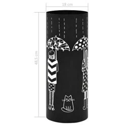 VIDAXL Umbrella Stand Women Steel Black -Amazon Store 31W8ZqQ81RL