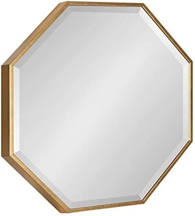 Kate And Laurel Rhodes Modern Octagon Wall Mirror, Black 25x25 Inches 8 Kate And Laurel Rhodes Modern Octagon Wall Mirror, Black 25x25 Inches - Image 6
