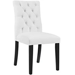Modway Duchess Dining Chair Vinyl Set Of 4, Four, White