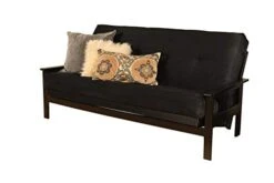 Kodiak Furniture Monterey Futon Set, No Drawers, With Black Base And Suede Black Mattress -Amazon Store 31WMeipCLmL