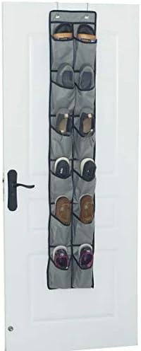 LONGTEAM Thick Oxford Fabric Over The Door Shoe Organizer 12 Pockets Hanging Shoe Storage Holder For Bedroom, Bathroom And College Dorm Room (Gray) 7 LONGTEAM Thick Oxford Fabric Over The Door Shoe Organizer 12 Pockets Hanging Shoe Storage Holder For Bedroom, Bathroom And College Dorm Room (Gray) - Image 5