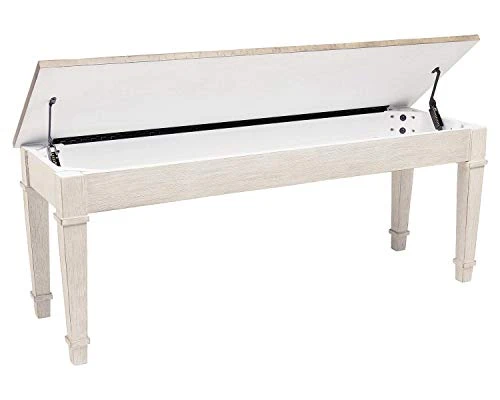 Signature Design By Ashley Skempton Storage Bench, White 4 Signature Design By Ashley Skempton Storage Bench, White - Image 2