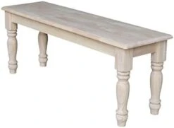 International Concepts Farmhouse Bench, Unfinished & Concepts Accent Table, 14 L X 16 W X 20 H Inches, Unfinished -Amazon Store 31XQe87X44L. AC 1