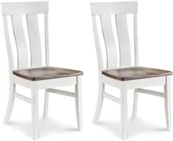 Carol's Inspirations Set Of 2 Kitchen Chairs Featuring Arched Back And Distressing | Rustic Farmhouse Solid Maple Wood Dining Room Chairs With Contoured Seats | Handmade In USA -Amazon Store 31Y33QdOrHL. AC
