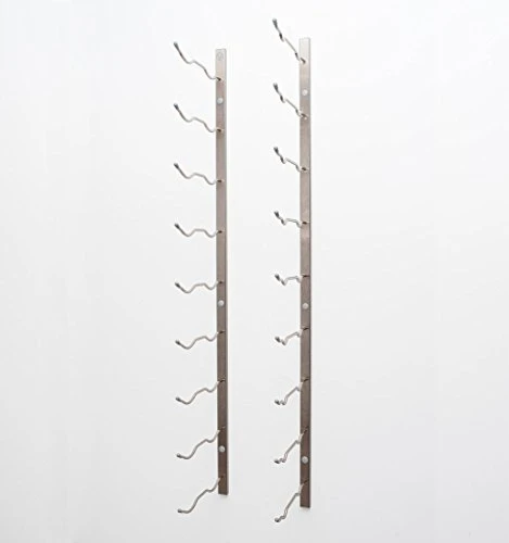 VintageView Wall Series - 18 Bottle Wall Mounted Wine Rack (Brushed Nickel) Stylish Modern Wine Storage With Label Forward Design 5 VintageView Wall Series - 18 Bottle Wall Mounted Wine Rack (Brushed Nickel) Stylish Modern Wine Storage With Label Forward Design - Image 3